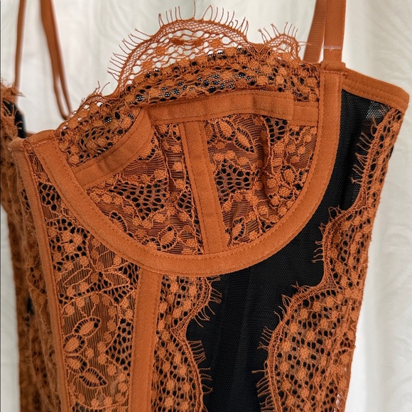 Urban Outfitters Cinnamon and Black Lace Bustier Top - Picture 5 of 6